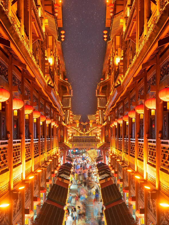 Inside of HongYa Cave